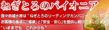 我々赤城水産は“ネギトロのリーディングカンパニー”として、お客様の食卓に「健康」と「安全・安心」を提供し続けてまいります。“いままでも　これからも”