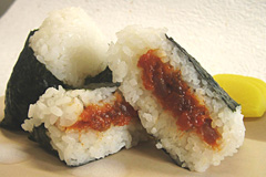 おにぎり用カツオキムチ調理例